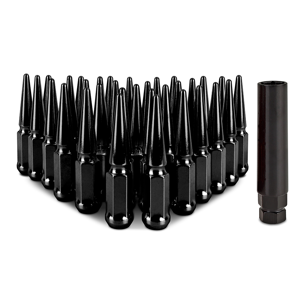 Mishimoto — Mishimoto Mishimoto Steel Spiked Lug Nuts M14 x 1.5 32pc Set Black
Spiked Lug Nuts - view 7